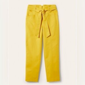 Boden mustard yellow tailored tie waist pants. Size 2p